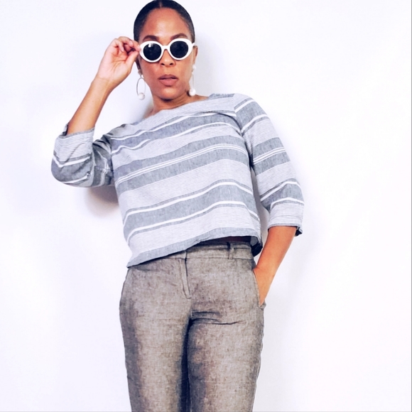 Sigrid Olsen Tops - Striped Blouse